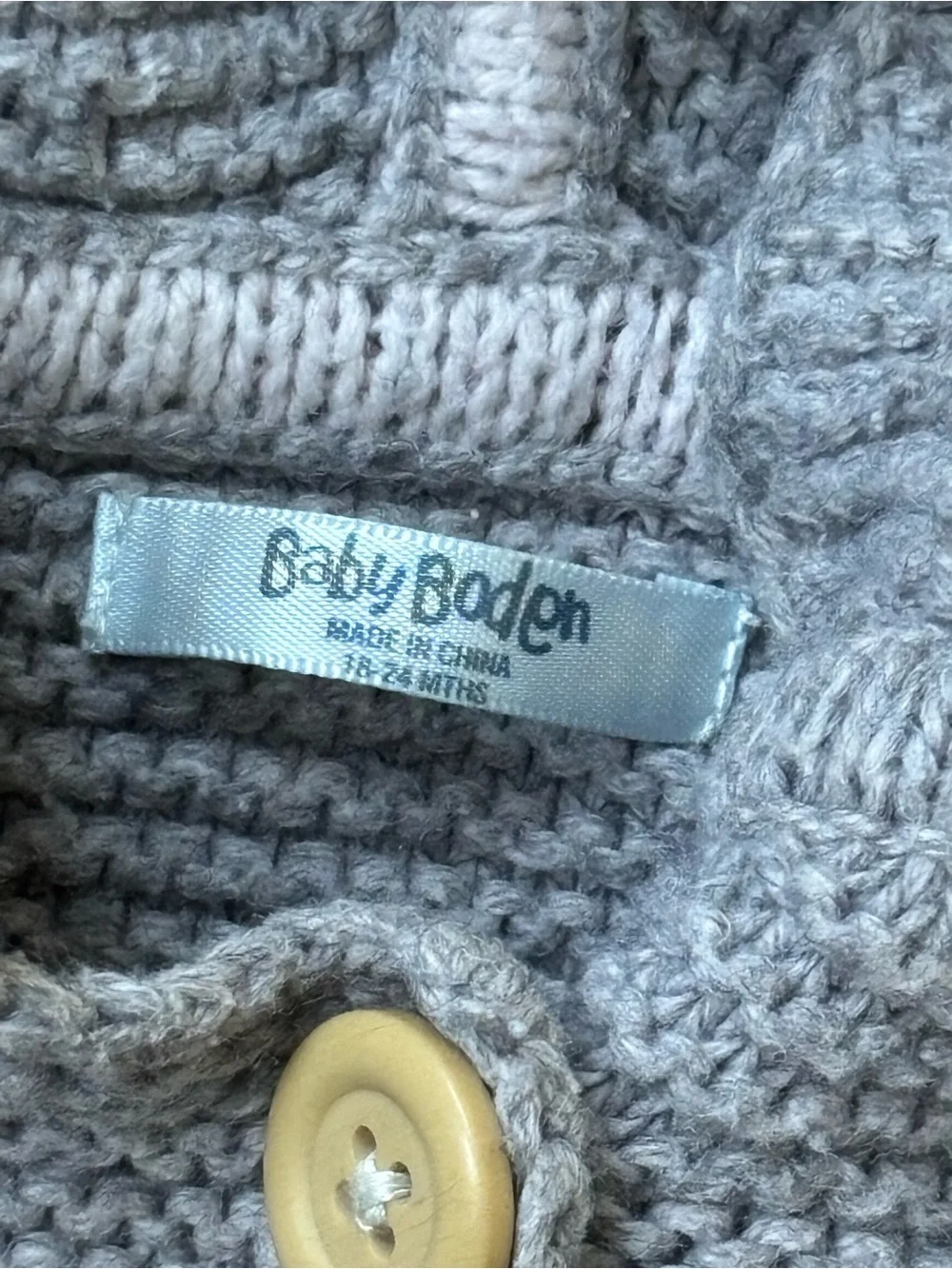 Baby Boden Woodland Animal Hooded Knit Cardigan Sweater Coat 18-24M